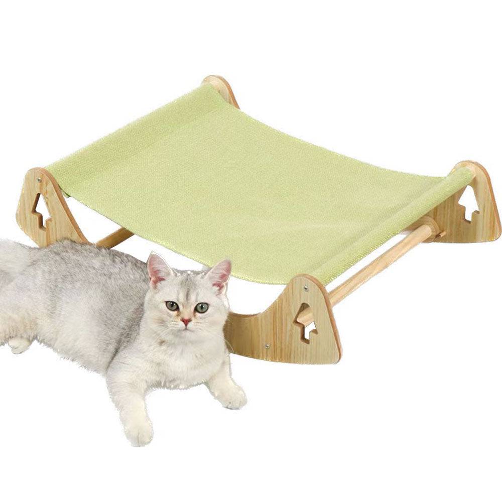 COOLBABY Cat Bed Pet Bed,Pet Shaker,Anti-slip Mat Design,Washable Breathable Cloth Pad,Solid Wood Cat Bed,for Little Cat and Little Dog - COOL BABY