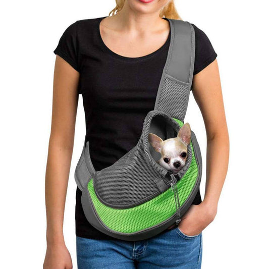 COOLBABY LZM-CWBB03 Pet Dog Out Carrying Bag,Pet Dog Sling Carrier Breathable Mesh Travel Safe Sling Bag Carrier for Dogs Cats,Within 3 kg,Small,38 * 10 * 20CM - COOL BABY