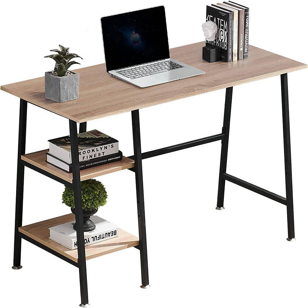 COOLBABY Simple Style Wood Table & Metal Frame Home Office Computer Desk Writing Study Workstation - COOL BABY