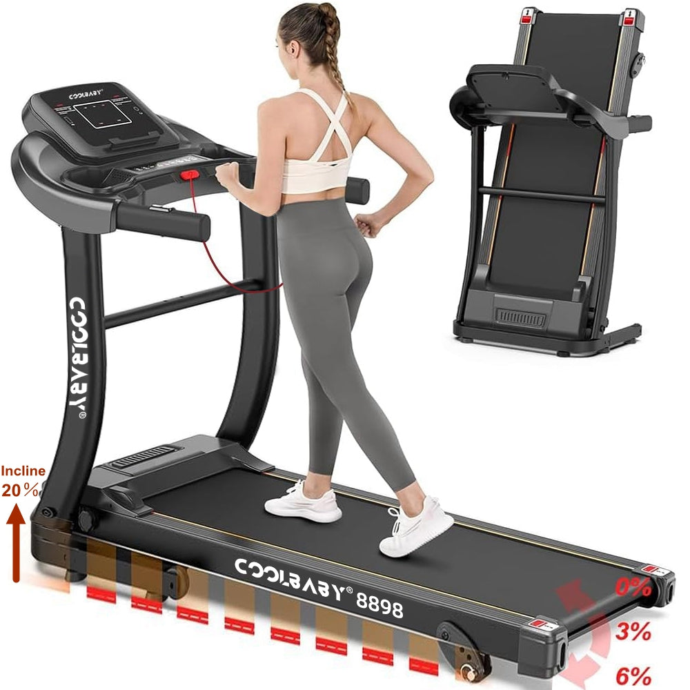 COOLBABY Folding Portable Treadmill Easy Assembly Fitn