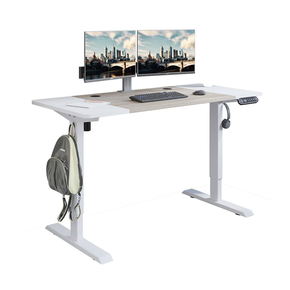 COOLBABY Electric Standing Desk,Stand Up Desk Workstation,Height Adjustable Electric Standing Desk 55 x 24 Inches,Ergonomic Splice Board Desk - COOL BABY