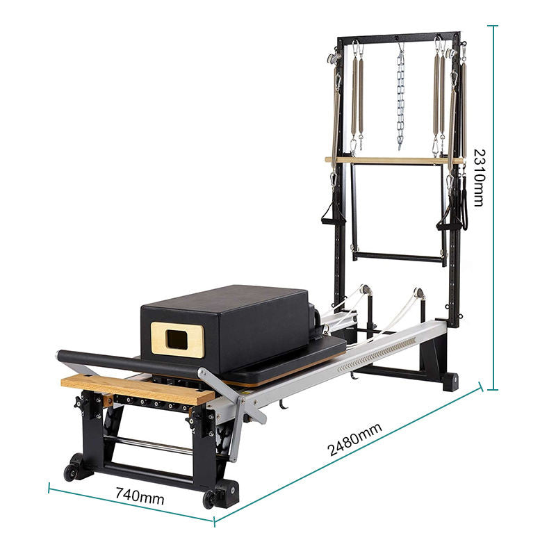 Professional Studio Training Aluminum Pilates Reformer with Trapeze Home Commercial Pilates Equipment Tower