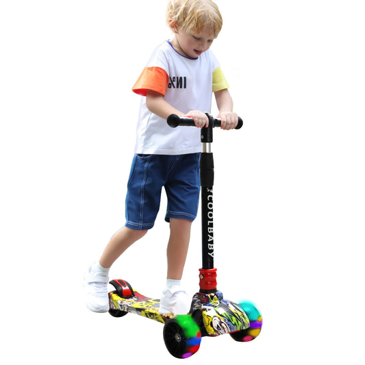 Coolbaby 303-JW Kid's Scooter 3-Wheel Mini Scooter Best For Gifts For Children From 3 To 12 Years Old - COOL BABY