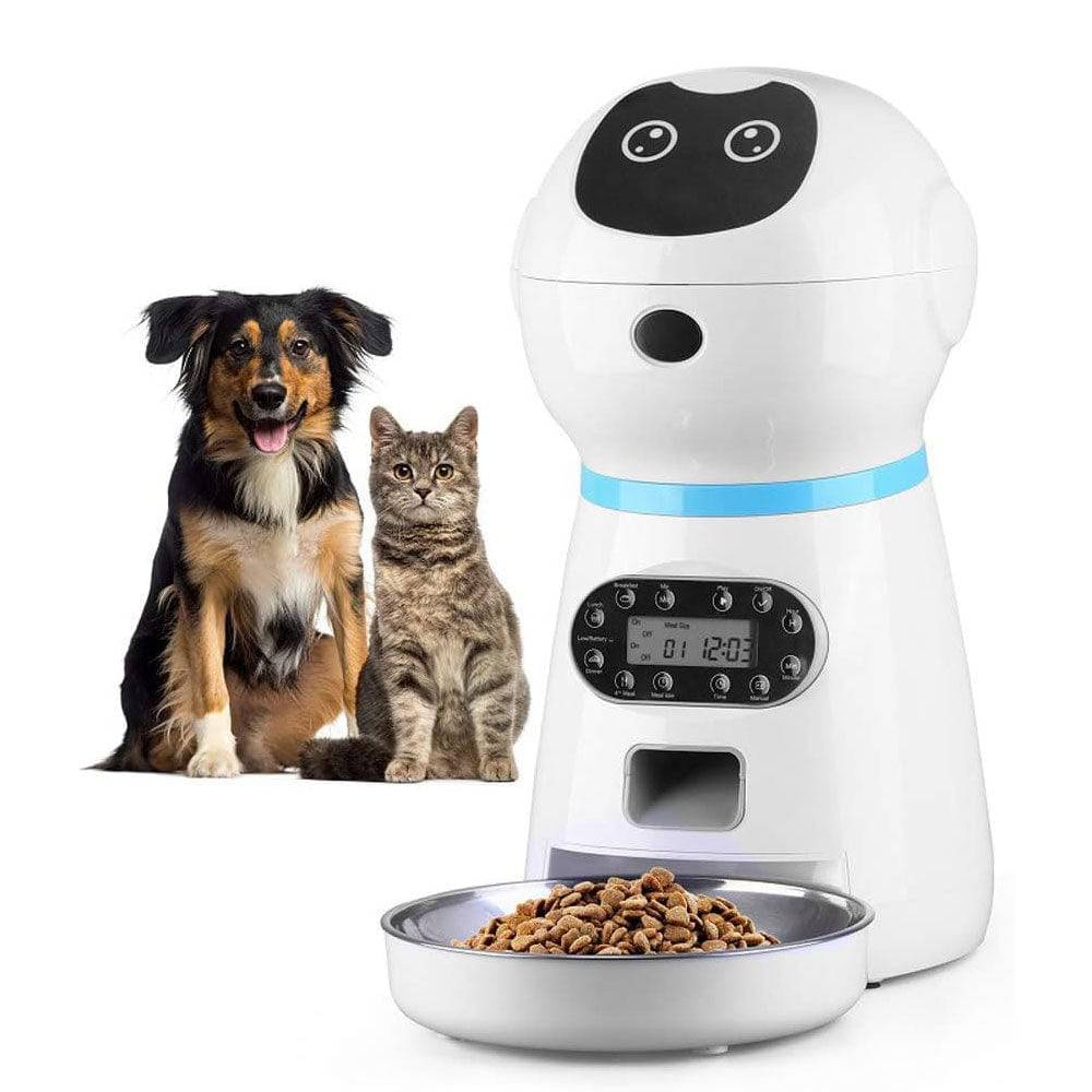 COOLBABY Automatic Pet Feeder,Dog Cat Feeders,10s Voice Recorder,