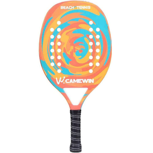 COOLBABY Beach Tennis Paddle Racket Pop Tennis Paddle Racquets Carbon Fiber Grit Surface with EVA Memory Foam Core Padel Racket - COOL BABY