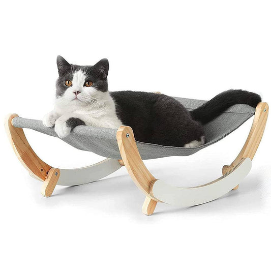 COOLBABY Cat Bed Pet Bed,Pet Shaker,Anti-slip Mat Design,Washable Breathable Cloth Pad,Solid Wood Cat Bed,for Little Cat and Little Dog - COOL BABY
