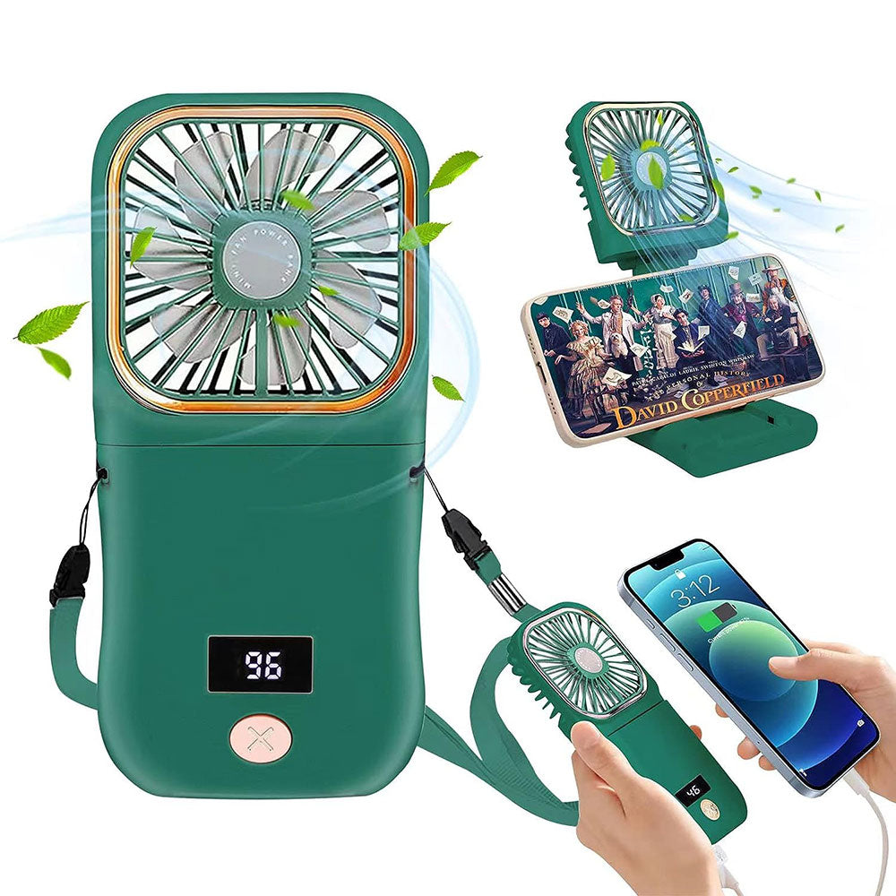 COOLBABY WQSJ-GBFS02 Portable Mini Fan,3000mAh Battery Operated Fan,Power Bank Function,3 Speeds Rechargeable Fan - COOL BABY
