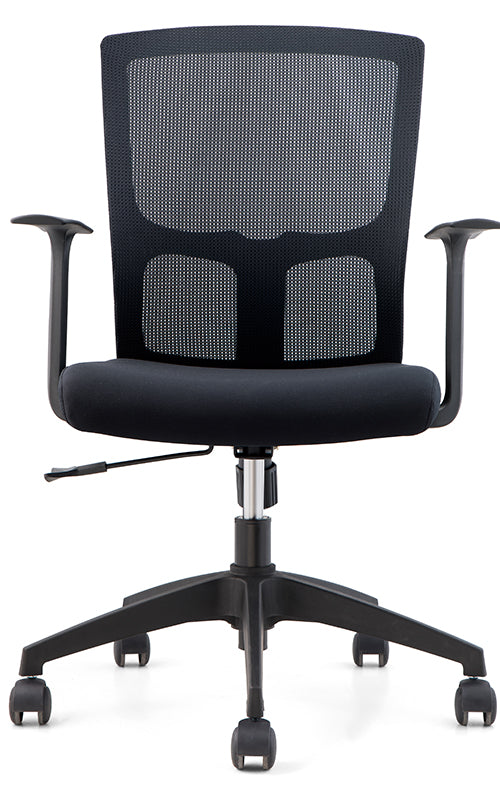 Medium Back Swivel Office Chair - Black - COOLBABY