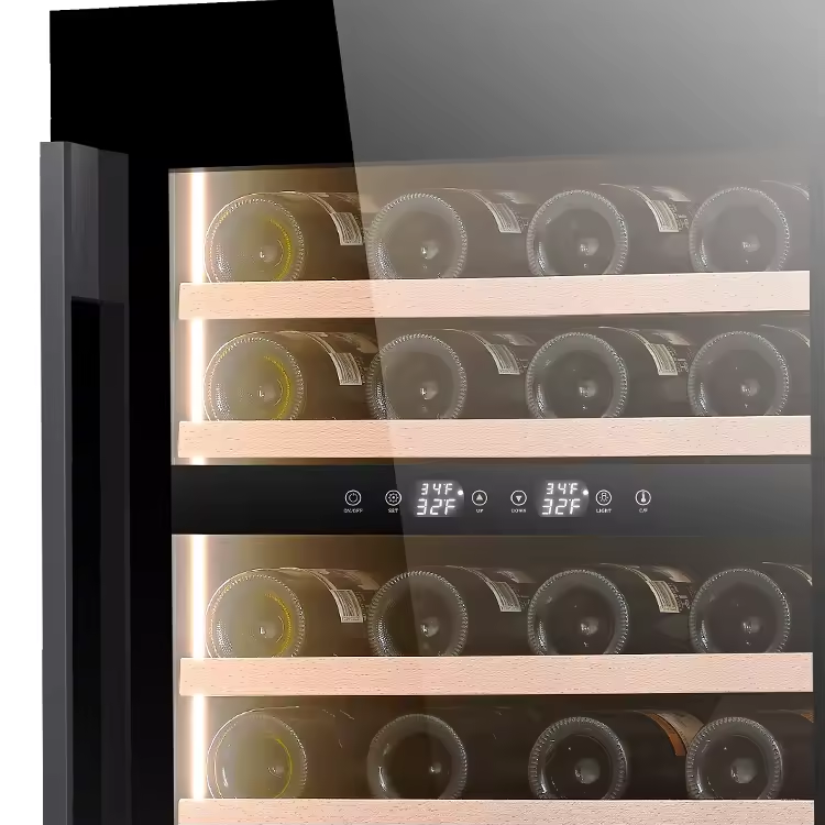24 inch Wine Cooler, 41 Bottle Dual Zone Built-in or Freestanding