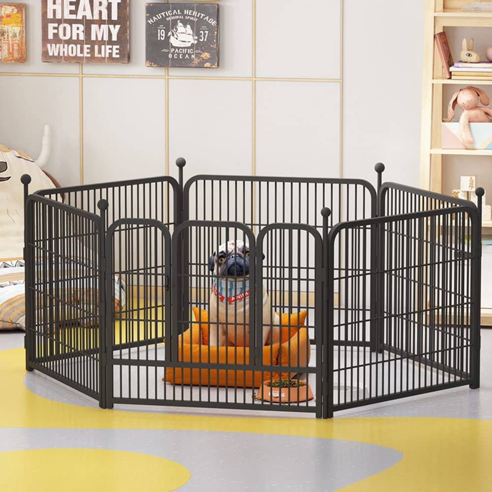 COOLBABY Dog Playpen Foldable 6 Panels Dog Pen 24" Height Pet Enclosure Dog Fence Outdoor - COOL BABY