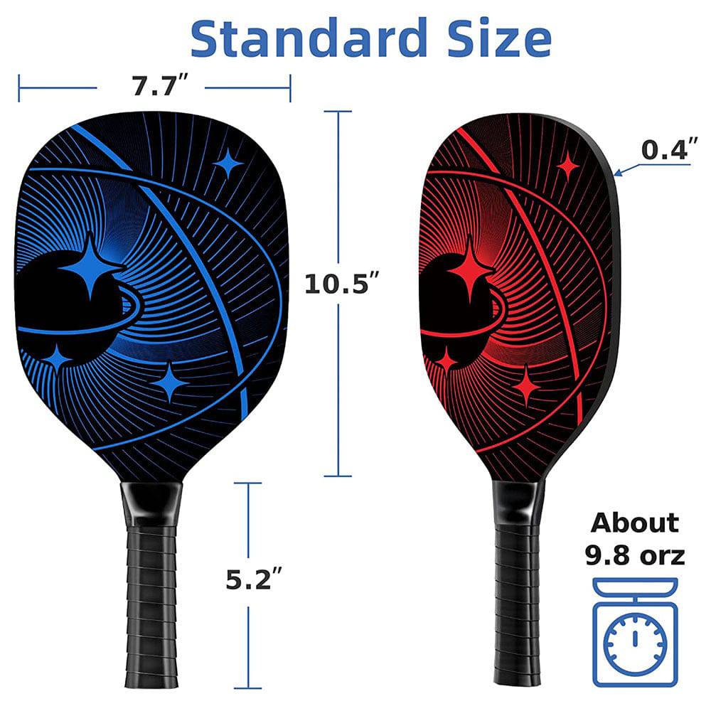COOLBABY LZM-QP01 Pickleball Paddles,Pickleball Set of 4 Premium Wood Pickleball Paddles,Pickleball Rackets with Ergonomic Cushion Grip - COOL BABY