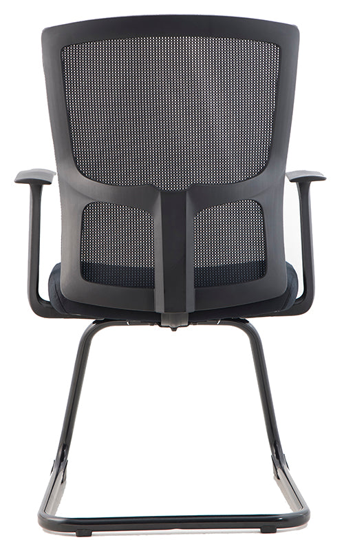 Medium Back Office Bow Chair, Visitor Chair - Black - COOLBABY