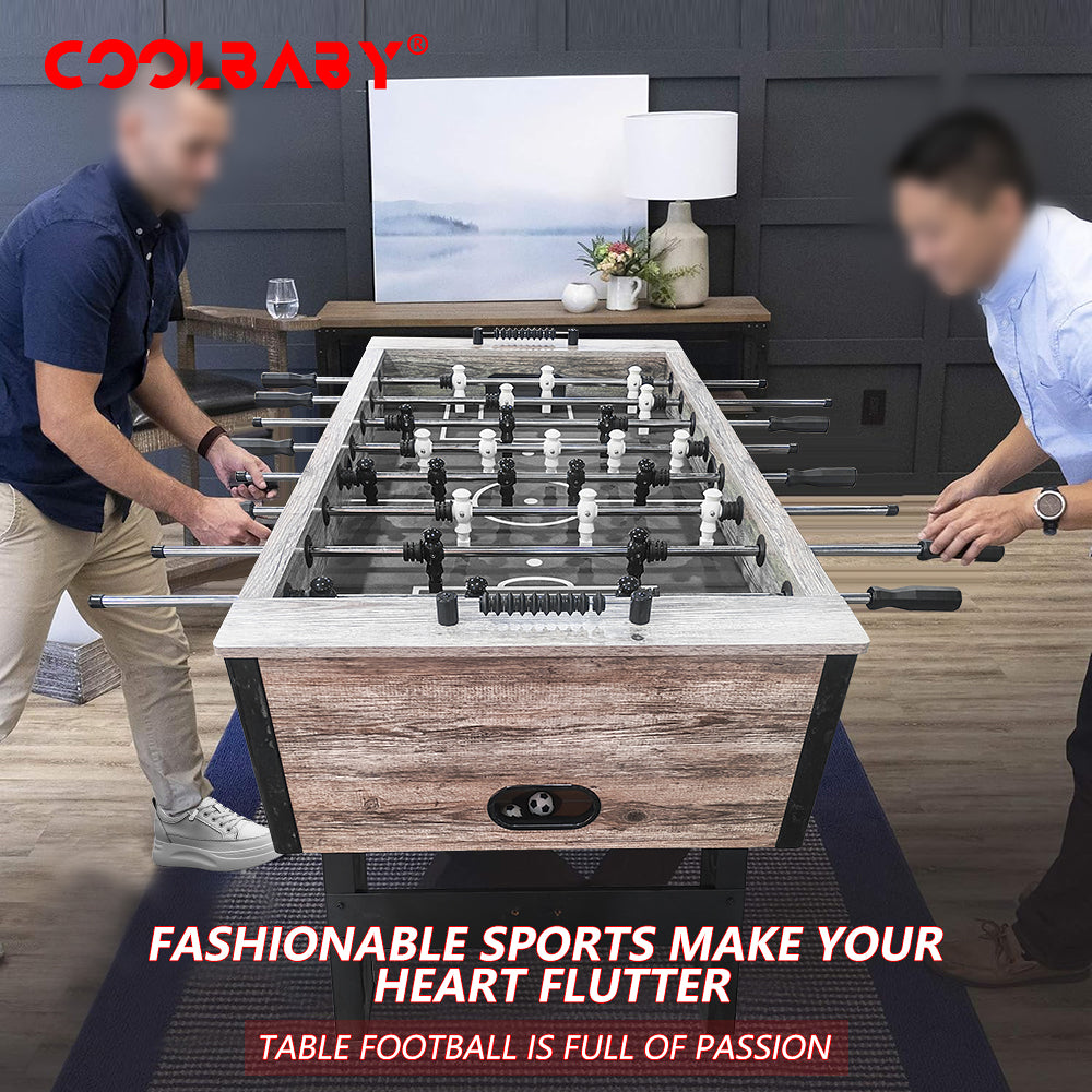Foosball Table Adult Size - 55",Wood Football Table,Arcade Soccer Table Game DGMT-7010 - COOLBABY
