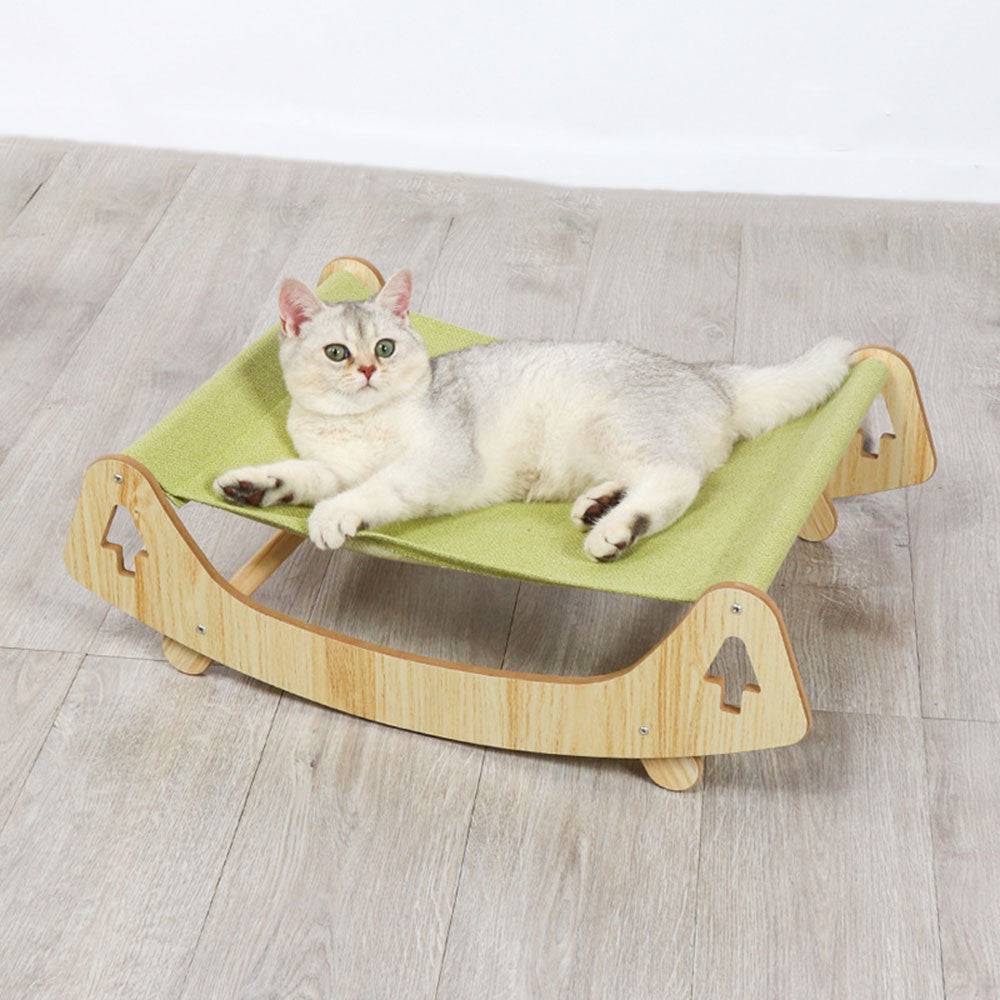 COOLBABY Cat Bed Pet Bed,Pet Shaker,Anti-slip Mat Design,Washable Breathable Cloth Pad,Solid Wood Cat Bed,for Little Cat and Little Dog - COOL BABY