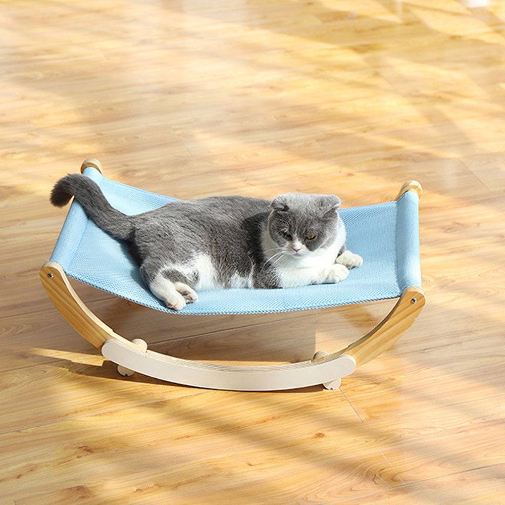 COOLBABY Cat Bed Pet Bed,Pet Shaker,Anti-slip Mat Design,Washable Breathable Cloth Pad,Solid Wood Cat Bed,for Little Cat and Little Dog - COOL BABY