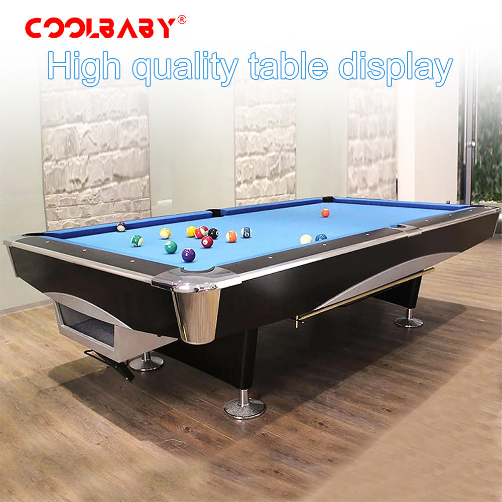 COOLBABY Indoor Luxury Pool Billiards Table 9ft Slate Club Pool Tables Professional Snooker & Billiard Table for Club Use - COOLBABY
