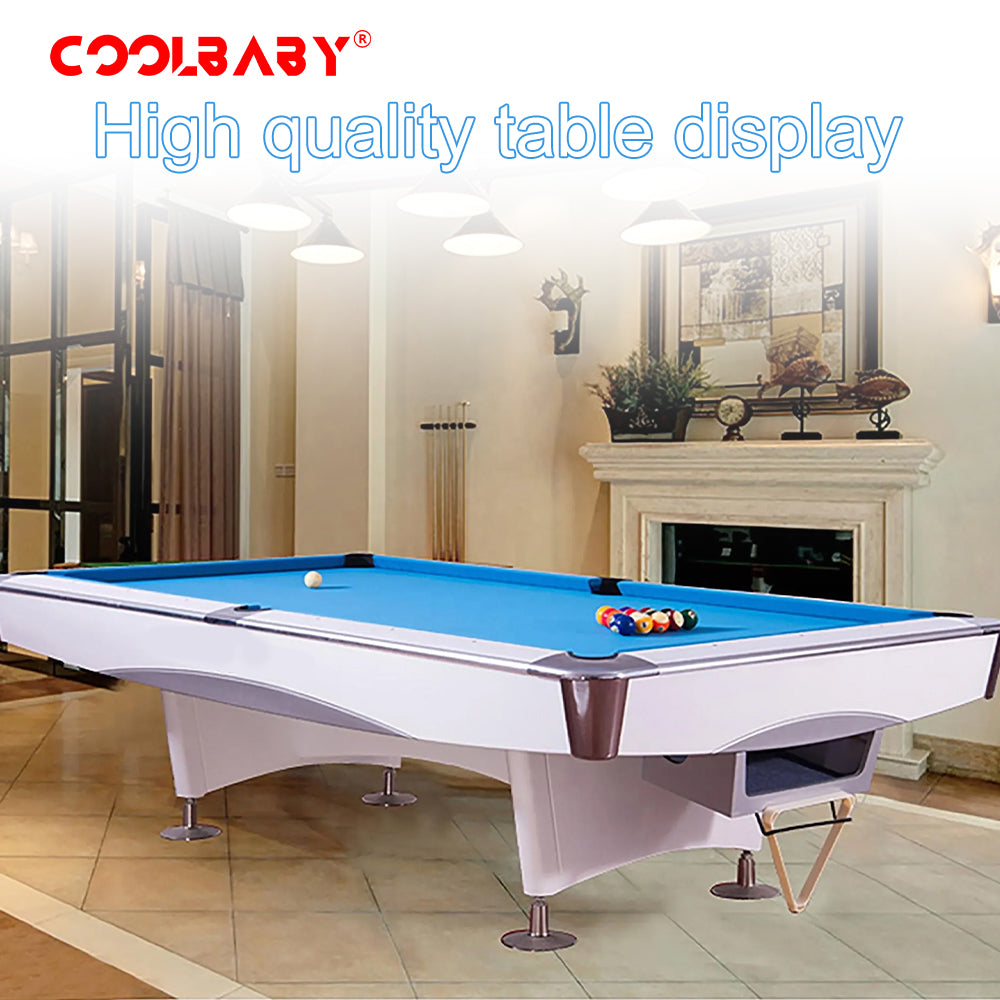 COOLBABY Indoor Luxury Pool Billiards Table 9ft Slate Club Pool Tables Professional Snooker & Billiard Table for Club Use - COOLBABY