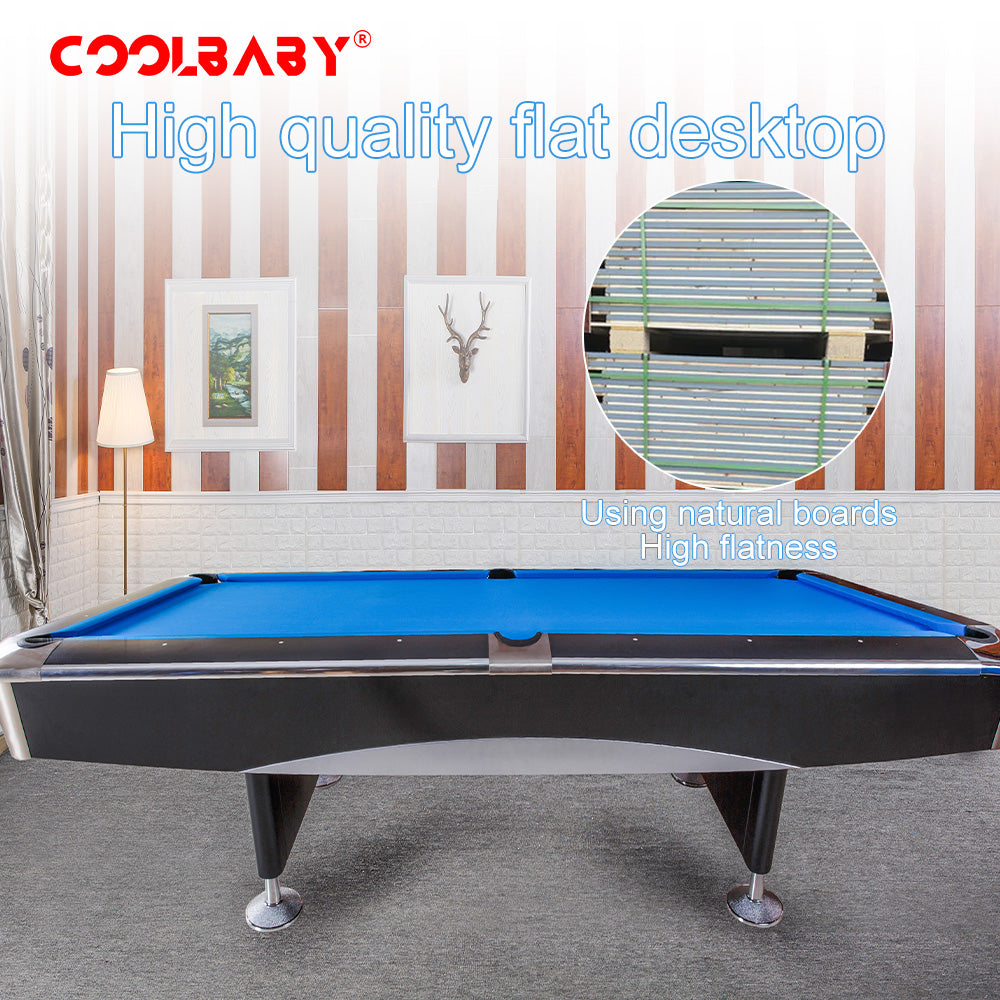 COOLBABY Indoor Luxury Pool Billiards Table 9ft Slate Club Pool Tables Professional Snooker & Billiard Table for Club Use - COOLBABY
