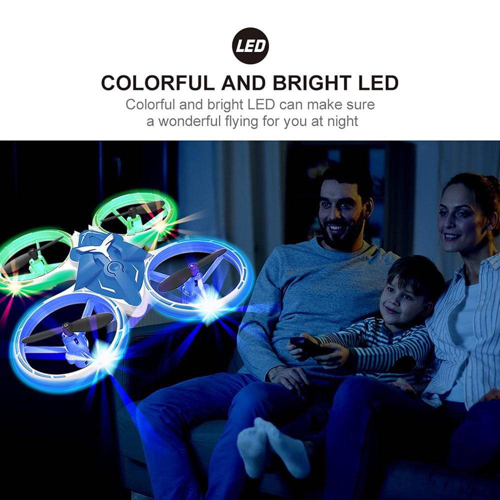 COOLBABY Kids Remote Control Airplane,2.4GHz 4CH RC Quadcopter Altitude Hold,LED Tumbling Stunts - COOL BABY