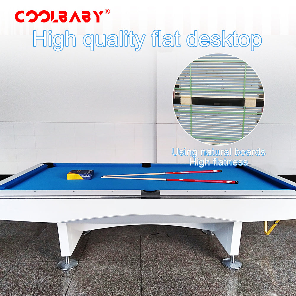 COOLBABY Indoor Luxury Pool Billiards Table 9ft Slate Club Pool Tables Professional Snooker & Billiard Table for Club Use - COOLBABY