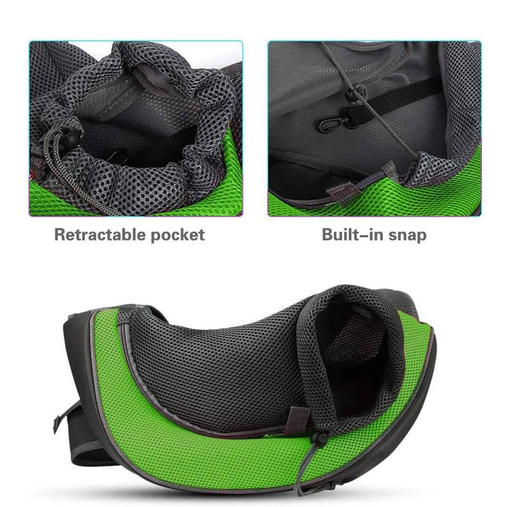 COOLBABY LZM-CWBB03 Pet Dog Out Carrying Bag,Pet Dog Sling Carrier Breathable Mesh Travel Safe Sling Bag Carrier for Dogs Cats,Within 3 kg,Small,38 * 10 * 20CM - COOL BABY