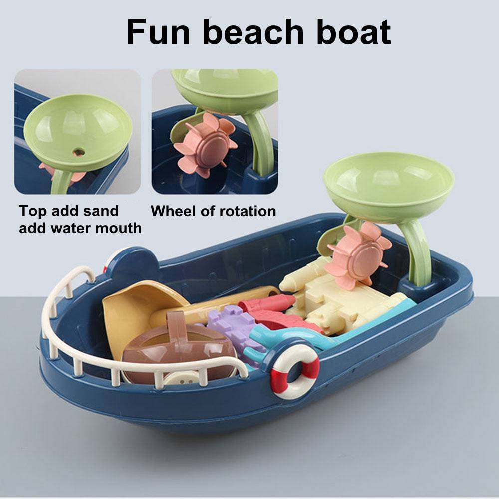 COOLBABY Children's Beach Toy Set,Long Shovels Sand Toys Set with Mesh Bag,Outdoor Beach Toys (33 PCS) - COOL BABY