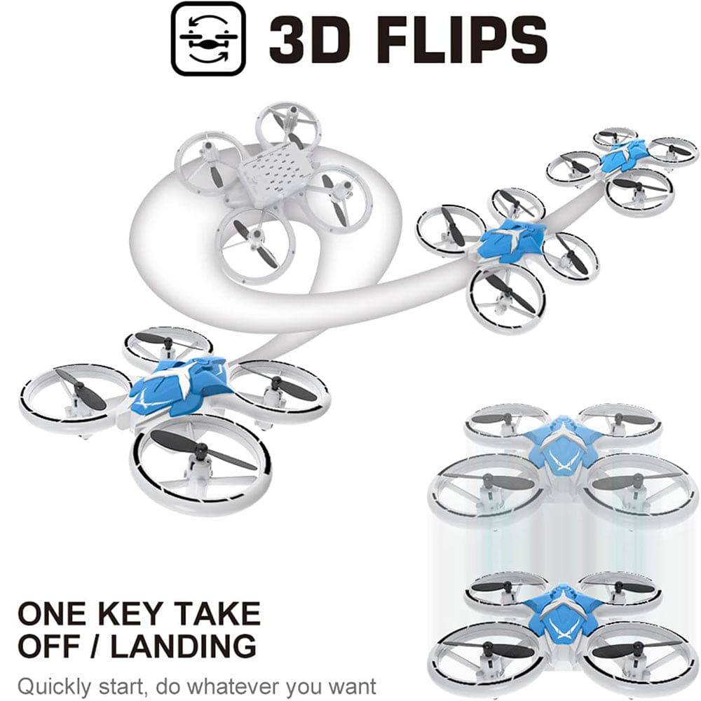 COOLBABY Kids Remote Control Airplane,2.4GHz 4CH RC Quadcopter Altitude Hold,LED Tumbling Stunts - COOL BABY