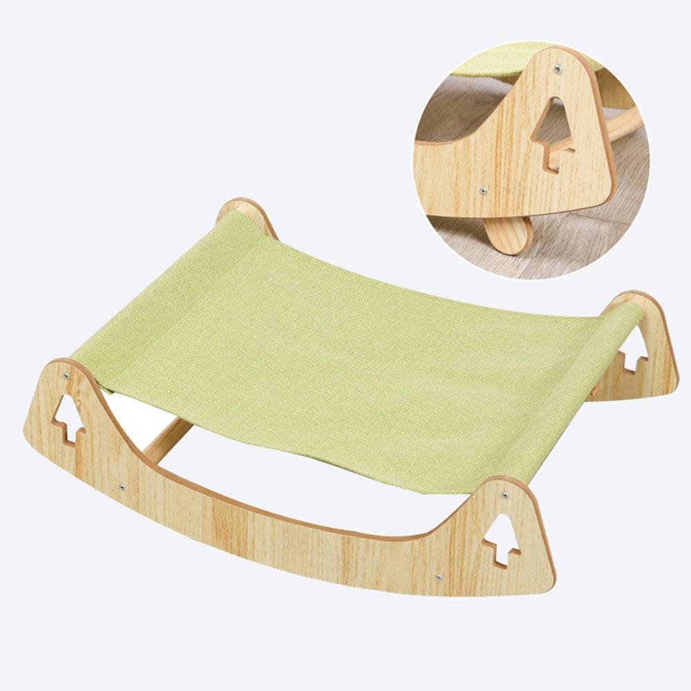 COOLBABY Cat Bed Pet Bed,Pet Shaker,Anti-slip Mat Design,Washable Breathable Cloth Pad,Solid Wood Cat Bed,for Little Cat and Little Dog - COOL BABY