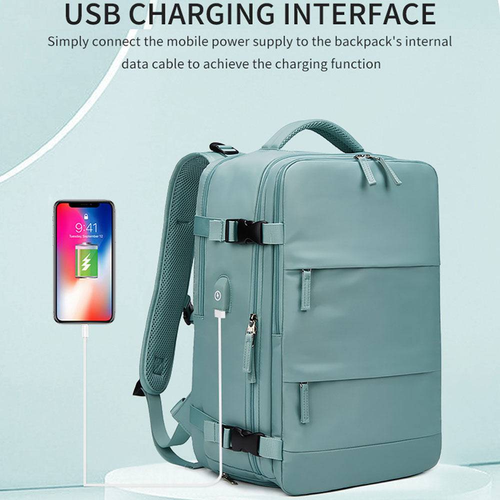 COOLBABY 17 Inch Large Travel Backpack, Multifunctional Backpack with USB Port - COOL BABY
