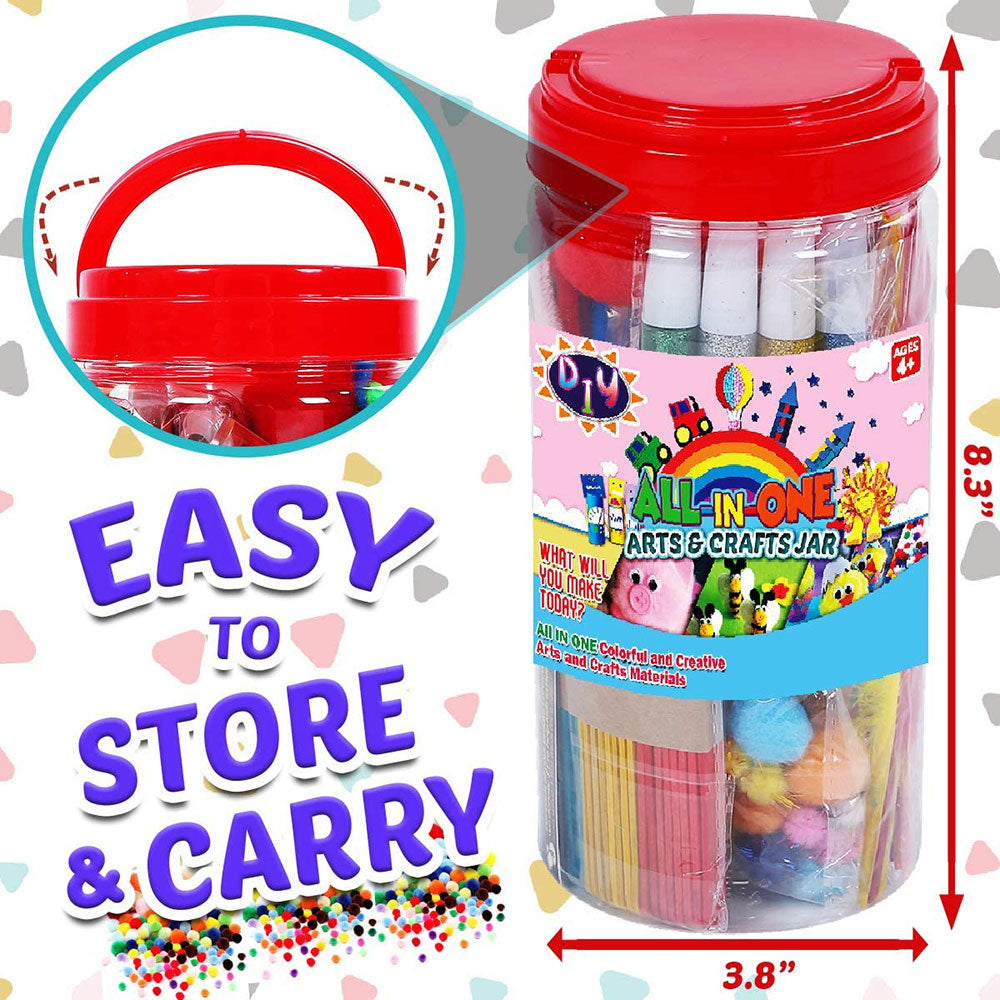 COOLBABY ZRW-GYWJ Arts and Crafts Supplies for Kids - Craft Kits for Kids Age 4-8 with Construction Paper & Craft Tools, Girls Toys, DIY School Craft Project - COOL BABY