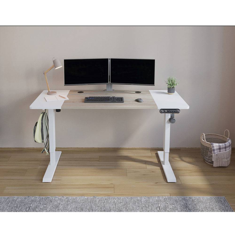 COOLBABY Electric Standing Desk,Stand Up Desk Workstation,Height Adjustable Electric Standing Desk 55 x 24 Inches,Ergonomic Splice Board Desk - COOL BABY