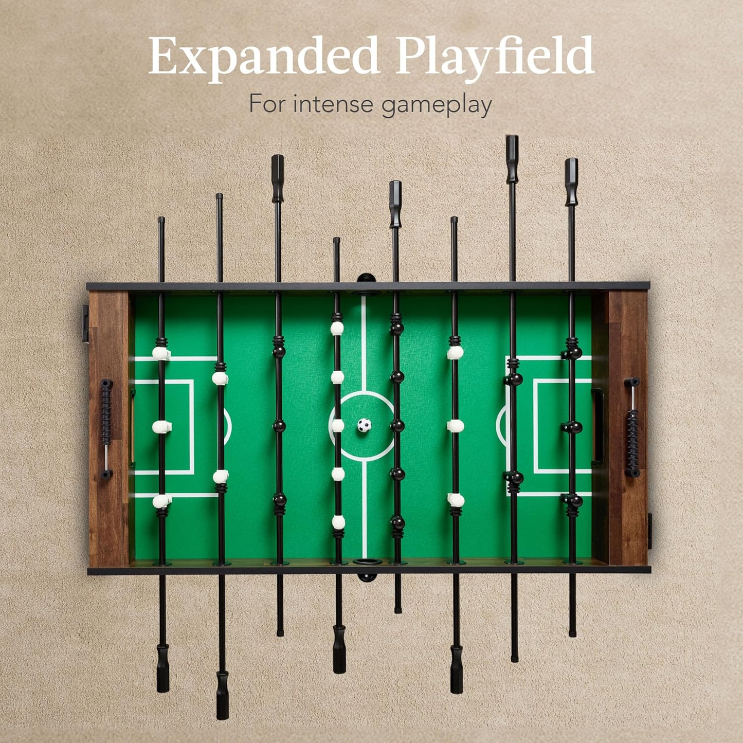 54 Inch Regulation Foosball Table for Home, Game Room - Includes 2 Balls, 2 Cup Holders - COOLBABY