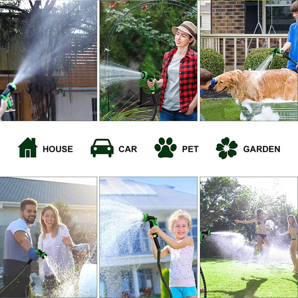 COOLBABY Expandable Garden Hose with 10 Function Nozzle,Leakproof Retractable Garden hose - COOL BABY