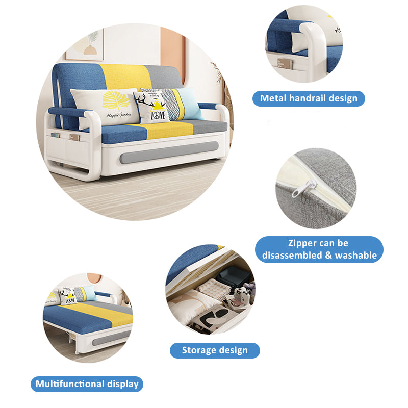 Modern Sectional Sofa Bed Set for Living Room & Dining Wood with Fabric & Foam Padding Reclining Feature Hotel Suitable (1.58M)