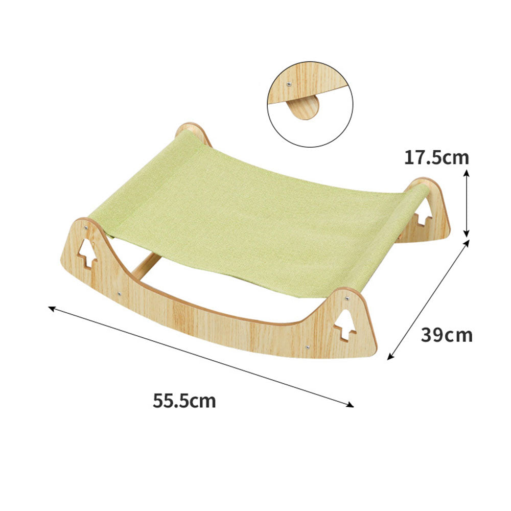 COOLBABY Cat Bed Pet Bed,Pet Shaker,Anti-slip Mat Design,Washable Breathable Cloth Pad,Solid Wood Cat Bed,for Little Cat and Little Dog - COOL BABY