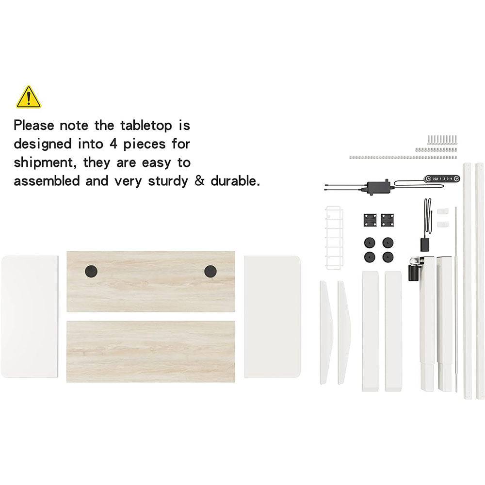 COOLBABY Electric Standing Desk,Stand Up Desk Workstation,Height Adjustable Electric Standing Desk 55 x 24 Inches,Ergonomic Splice Board Desk - COOL BABY