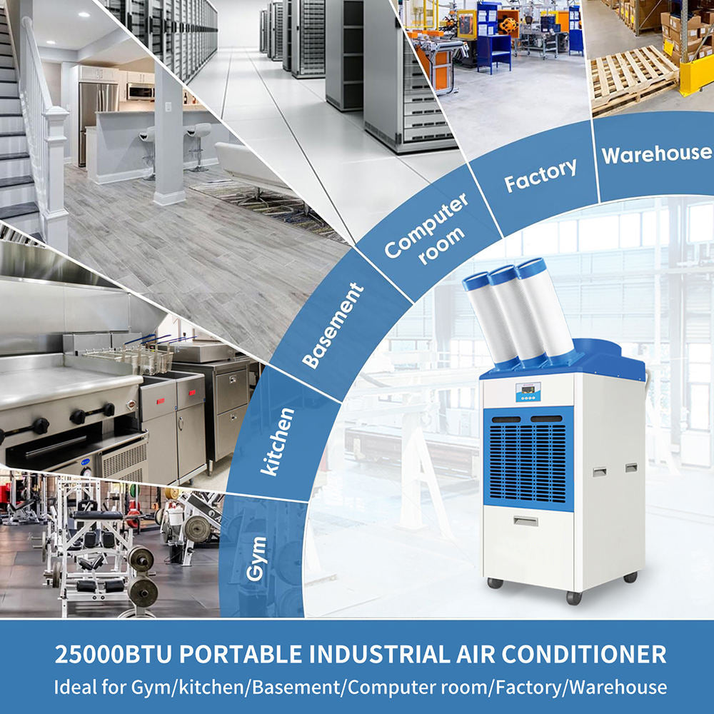 Industrial Strength 25000BTU Portable Industrial Commercial Air Conditioner Portable Air Conditioner Spot Air Conditioner