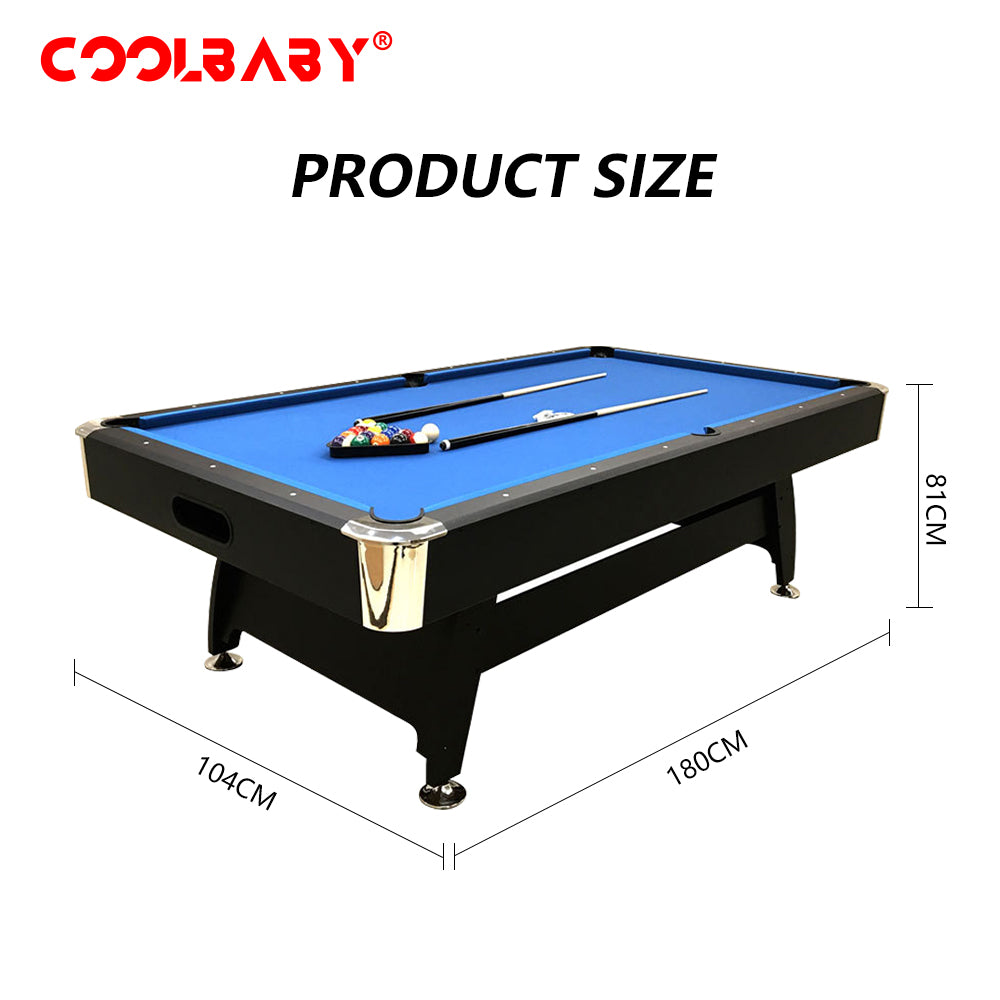6FT Billiards Table,3 in 1 Professional Billiard Pool Tables, Scratch Resistant Luster, DGMT-7012 - COOLBABY