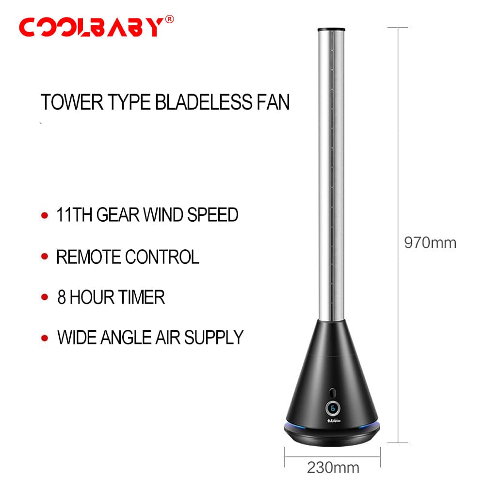 COOLBABY HQQ-TS02  WhisperCool Tower Fan - COOL BABY