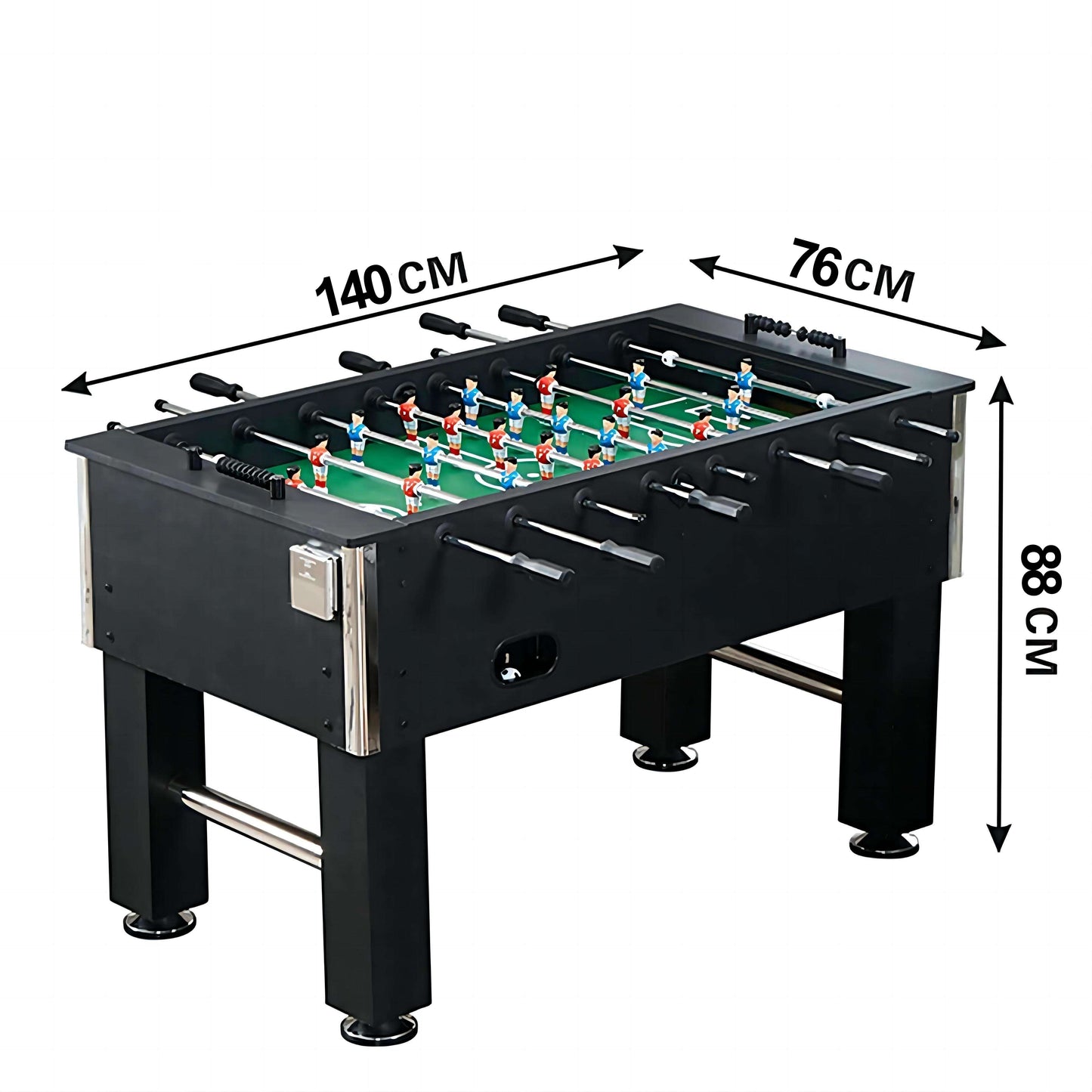 55 Inch Full Size Foosball Table Game Soccer Table for Adults - Perfect for Home, Office or Game Room - Black
