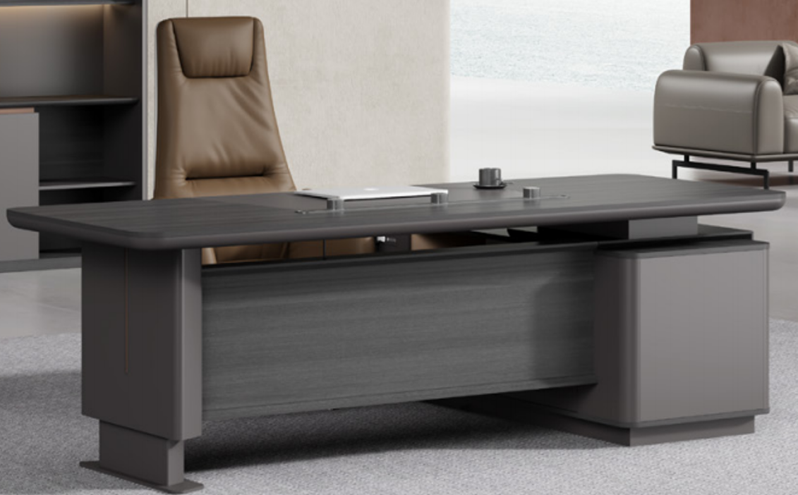 ZY‑240‑T Modern Executive Office Desk – 240 × 187 cm L‑Shape Leadership Workstation