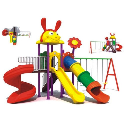 Galbtoys Outdoor Garden Climbing frame, Swing & 3 Slides Playground Set for Children, 1205, size 700x520x400cm - COOLBABY