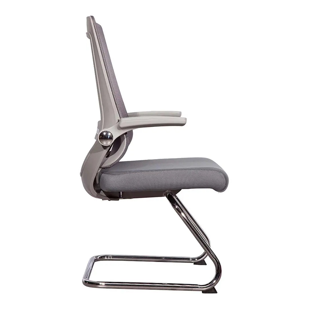 Office Visitor Chair – Ergonomic Mesh Guest Chair (Black / Grey Color)