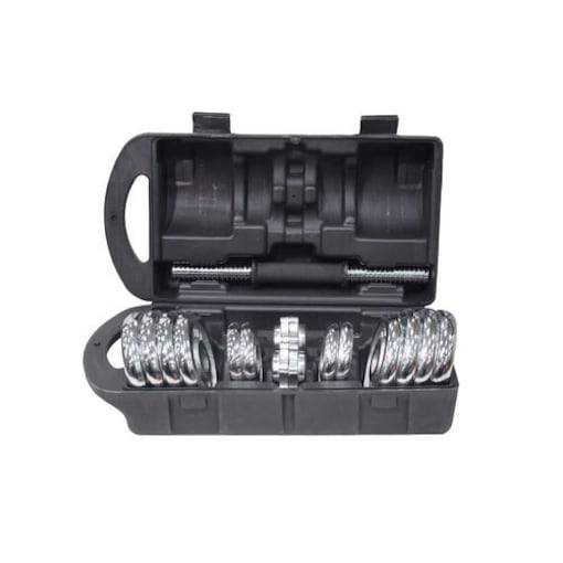 SkyLand Unisex Adult Chrome Dumbbell Set EM-9227-15, Chrome - COOL BABY