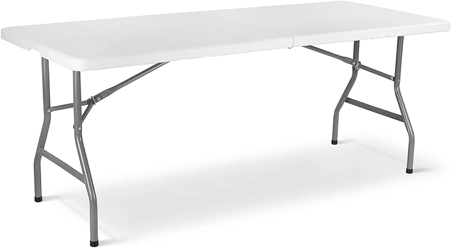 Folding Table 6ft Plastic Tables for Parties Portable w/Handle, Foldi