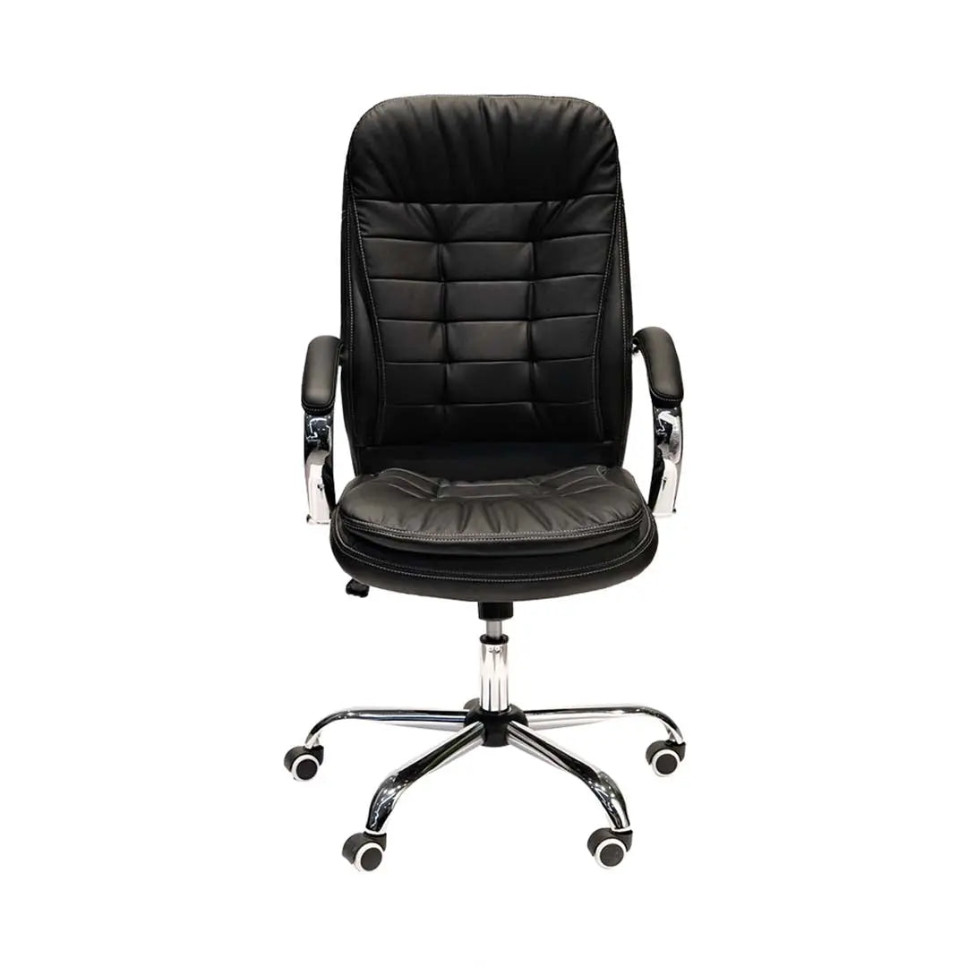 Low Back Office Chair – 1121HA Ergonomic PU Leather Chair (Black)