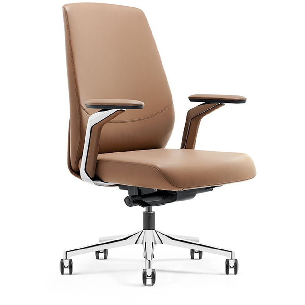Huimei Low Back Office Chair, Brown, GW-1802-B - COOLBABY