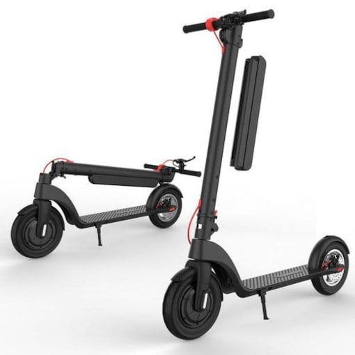 Crony X8 Replaceable Dual Battery Foldable Electric Kick Scooter, 10 inch - COOLBABY