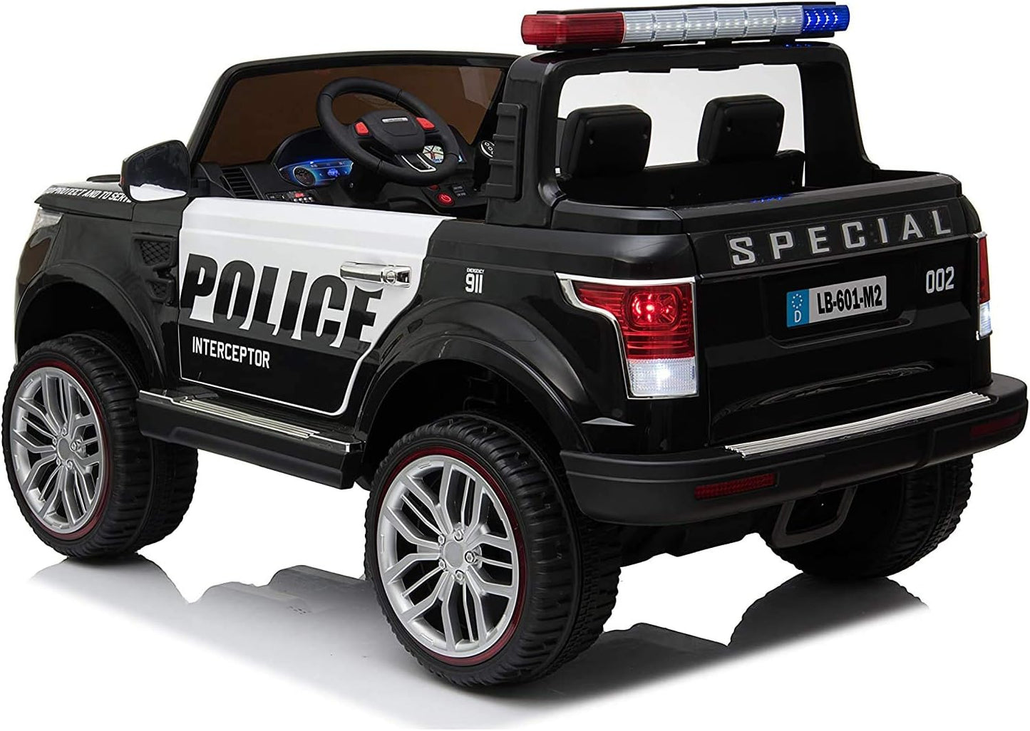 Lovely Baby Power Riding Police SUV for Kids and Toddlers LB 601EL, Battery Operated Rechargeable Electric Vehicle with Remote Control, Sit and Drive Gift Car for Boys and Girls 3-8 Years - COOLBABY