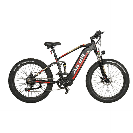 Aster Electric Aluminium Bicycle with 7 Gear, 26 Inch - Red & Black - COOLBABY